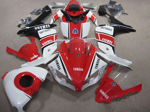 Rojo Blanco Kit Completo Carenado Moto Yamaha R1 2007-2008 Rojo Blanco Kit Completo Carenado Moto Yamaha R1 2007-2008