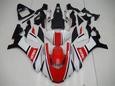 Rojo Blanco Kits ABS Carenado Motocicleta Yamaha R1 2015-2019