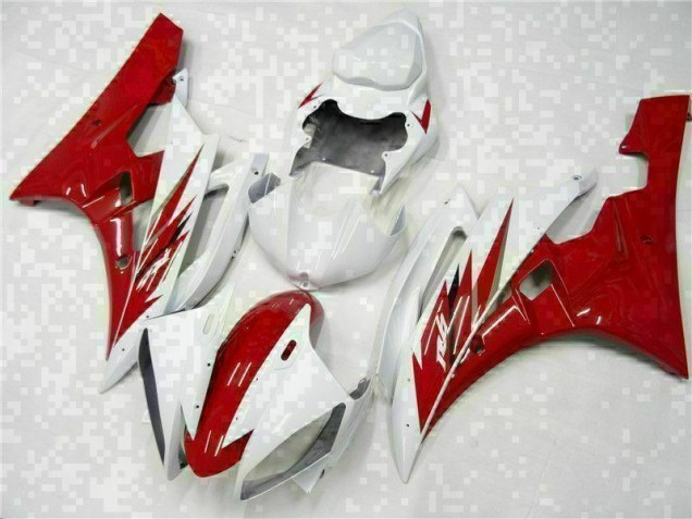 Rojo Blanco Kits Completo Carenado Moto ABS Yamaha R6 2006-2007 Rojo Blanco Kits Completo Carenado Moto ABS Yamaha R6 2006-2007