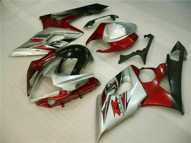 Rojo Blanco Moto Plástica Suzuki GSXR 1000 K5 2005-2006 Rojo Blanco Moto Plástica Suzuki GSXR 1000 K5 2005-2006