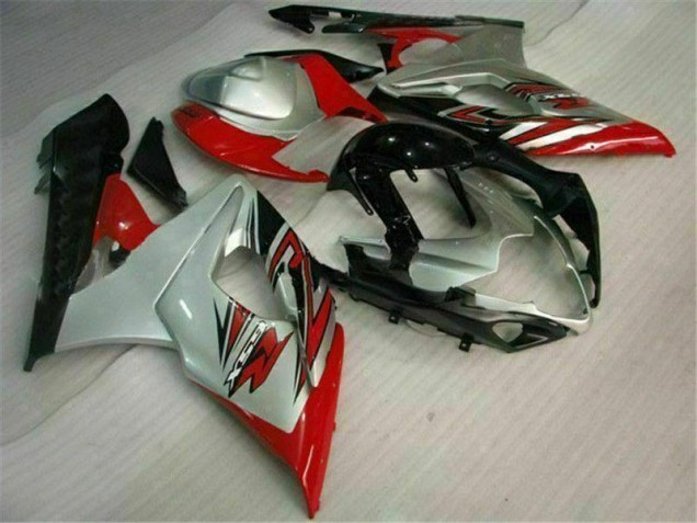 Rojo Blanco Moto Plástico Suzuki GSXR 1000 K5 2005-2006 Rojo Blanco Moto Plástico Suzuki GSXR 1000 K5 2005-2006