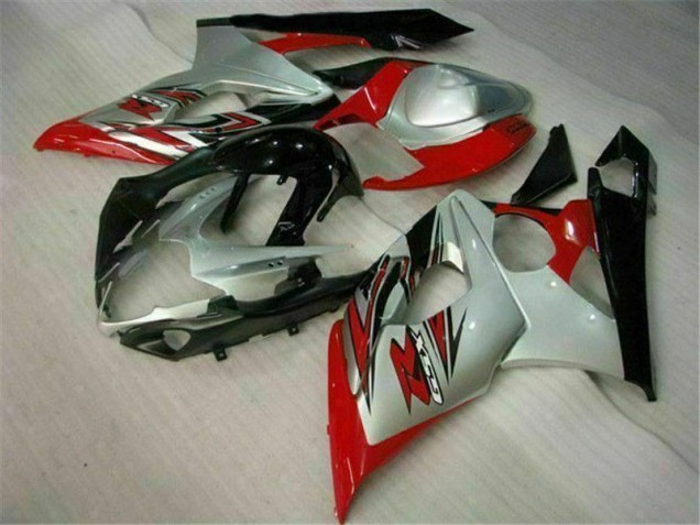 Rojo Blanco Moto Plástico Suzuki GSXR 1000 K5 2005-2006 Rojo Blanco Moto Plástico Suzuki GSXR 1000 K5 2005-2006