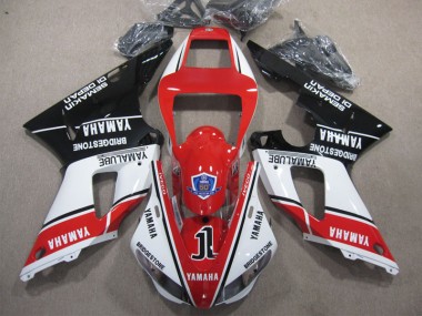 Rojo Blanco Negro ABS Kits Carenado Moto Yamaha R1 2009-2011