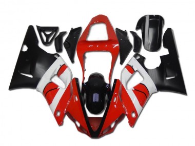 Rojo Blanco Negro Carenado Moto Yamaha R1 2000-2001