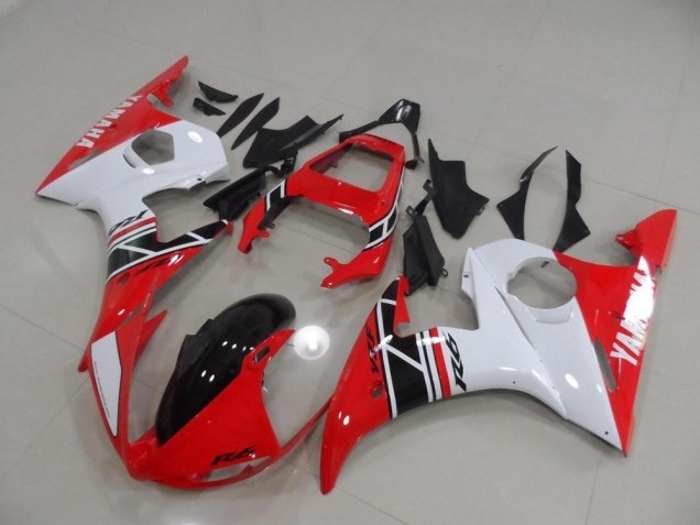 Rojo & Blanco & Negro Carenado Moto Yamaha R6 2003-2005 Rojo & Blanco & Negro Carenado Moto Yamaha R6 2003-2005