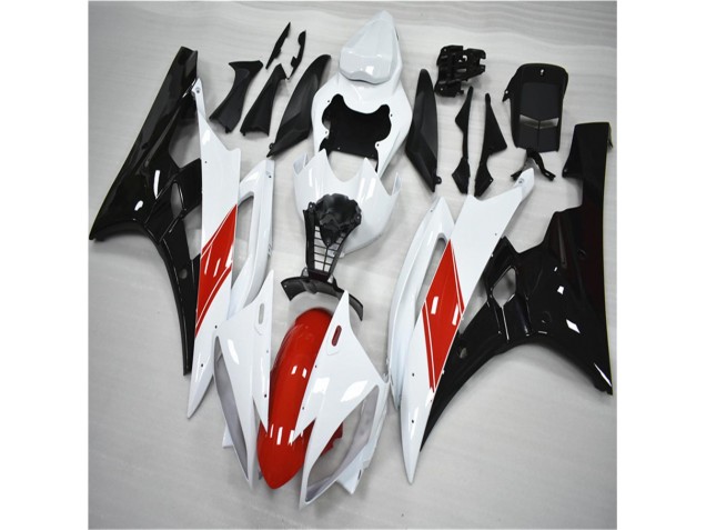 Rojo Blanco Negro Carenados Moto Yamaha R6 2006-2007 Rojo Blanco Negro Carenados Moto Yamaha R6 2006-2007