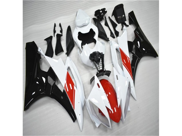Rojo Blanco Negro Carenados Moto Yamaha R6 2006-2007 Rojo Blanco Negro Carenados Moto Yamaha R6 2006-2007