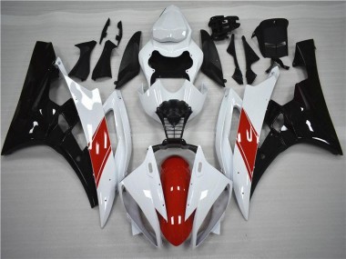 Rojo Blanco Negro Carenados Moto Yamaha R6 2006-2007