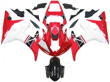 Rojo Blanco Negro Kits Completo Carenado Moto ABS Yamaha R6 2003-2005