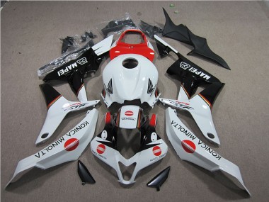Rojo Blanco Negro Konica Minolta MAPEI Carenado Moto Honda CBR 600 RR 2007-2008