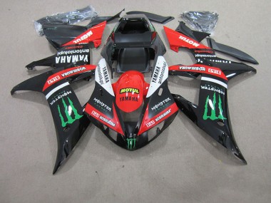 Rojo Blanco Negro Motul Carenado Moto Yamaha R1 2004-2006