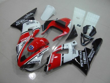 Rojo Brillante Negro Carenado Moto Yamaha R1 2000-2001
