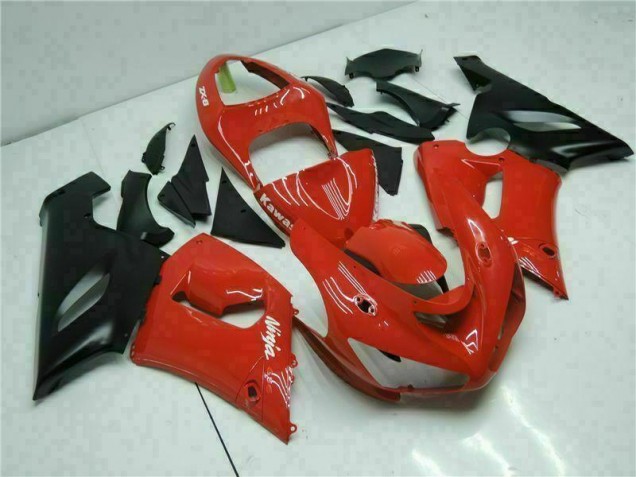 Rojo Carrocería Motocicletas Kawasaki ZX6R 2005-2006 Rojo Carrocería Motocicletas Kawasaki ZX6R 2005-2006