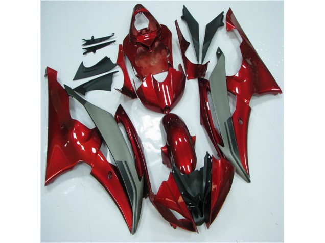 Rojo Gris Carenado Moto Yamaha R6 2008-2016 Rojo Gris Carenado Moto Yamaha R6 2008-2016