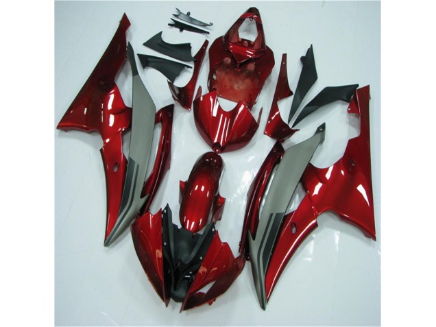Rojo Gris Carenado Moto Yamaha R6 2008-2016 Rojo Gris Carenado Moto Yamaha R6 2008-2016