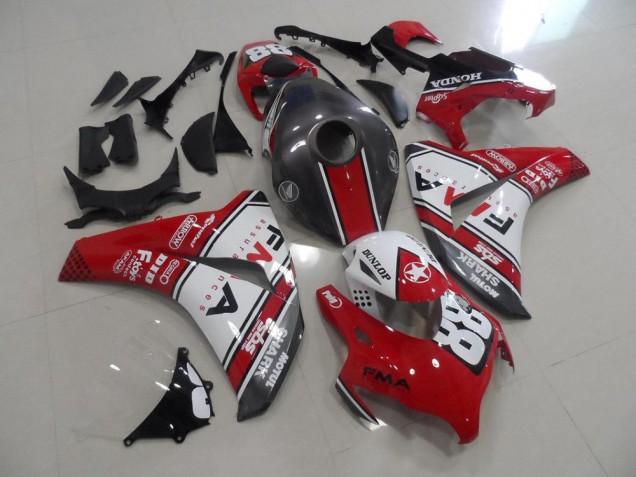 Rojo & Gris Fma Carenado Moto Honda CBR 1000 RR 2008-2011 Rojo & Gris Fma Carenado Moto Honda CBR 1000 RR 2008-2011