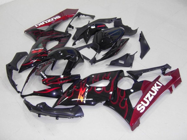 Rojo Llama Carenado Moto Suzuki GSXR 1000 K5 2005-2006 Rojo Llama Carenado Moto Suzuki GSXR 1000 K5 2005-2006