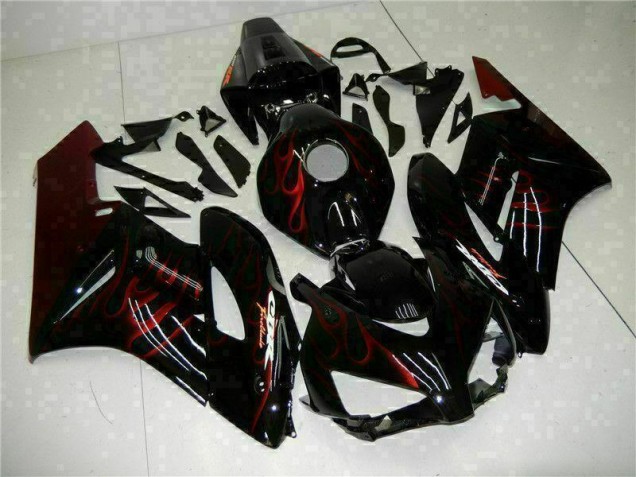 Rojo Llama Negro Carenado Moto Honda CBR 1000 RR 2004-2005 Rojo Llama Negro Carenado Moto Honda CBR 1000 RR 2004-2005