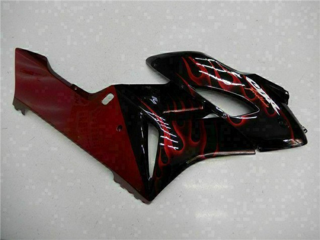 Rojo Llama Negro Carenado Moto Honda CBR 1000 RR 2004-2005 Rojo Llama Negro Carenado Moto Honda CBR 1000 RR 2004-2005