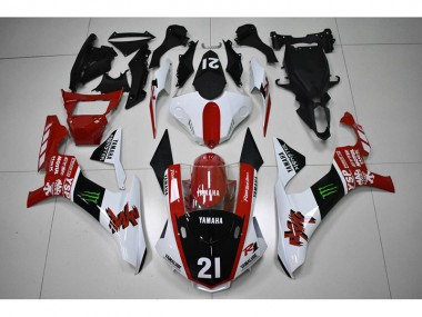 Rojo Negro 21 Carenado Moto Yamaha R1 2015-2019