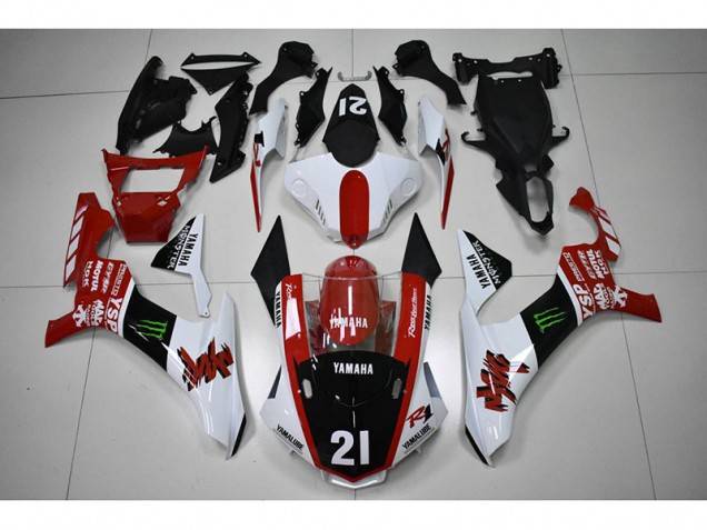 Rojo Negro 21 Carenado Moto Yamaha R1 2015-2019 Rojo Negro 21 Carenado Moto Yamaha R1 2015-2019