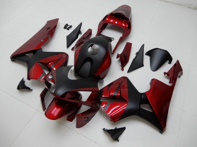 Rojo Negro ABS Moto Plástica Honda CBR 600 RR 2003-2004 Rojo Negro ABS Moto Plástica Honda CBR 600 RR 2003-2004