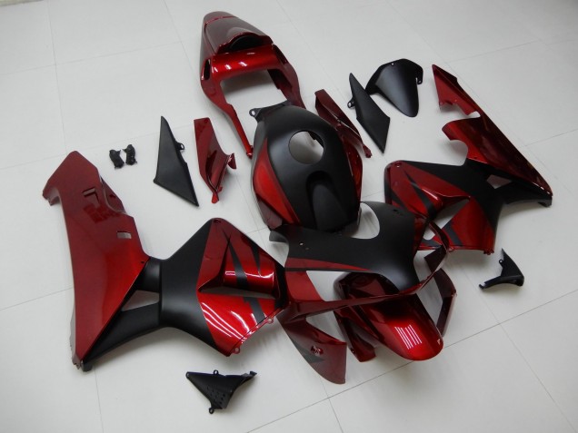 Rojo Negro ABS Moto Plástica Honda CBR 600 RR 2003-2004 Rojo Negro ABS Moto Plástica Honda CBR 600 RR 2003-2004