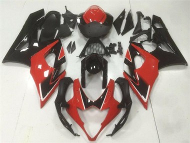 Rojo Negro ABS Moto Plástica Suzuki GSXR 1000 K5 2005-2006
