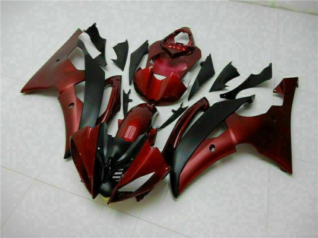 Rojo Negro ABS Moto Plástica Yamaha R6 2008-2016 Rojo Negro ABS Moto Plástica Yamaha R6 2008-2016
