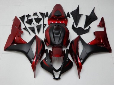 Rojo Negro ABS Moto Plástico Honda CBR 600 RR 2007-2008