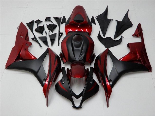 Rojo Negro ABS Moto Plástico Honda CBR 600 RR 2007-2008 Rojo Negro ABS Moto Plástico Honda CBR 600 RR 2007-2008