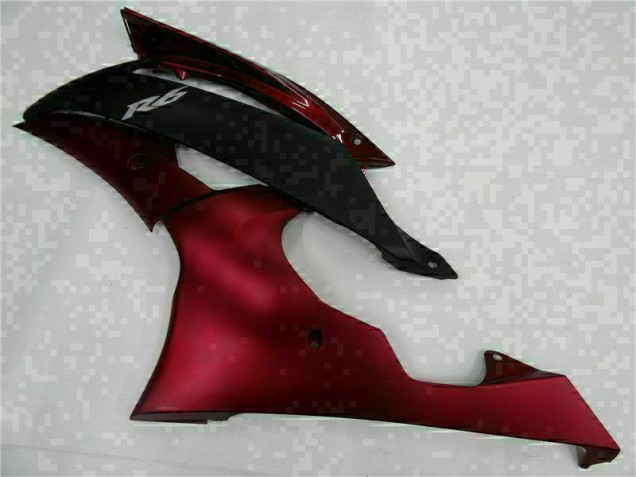 Rojo Negro ABS Moto Plástico Yamaha R6 2008-2016 Rojo Negro ABS Moto Plástico Yamaha R6 2008-2016