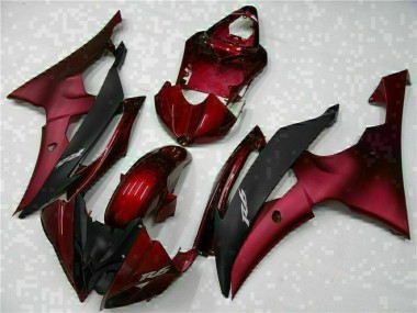 Rojo Negro ABS Moto Plástico Yamaha R6 2008-2016