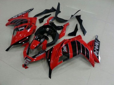 Rojo Negro Airfore Carenado Moto Kawasaki ZX 300R 2013-2016
