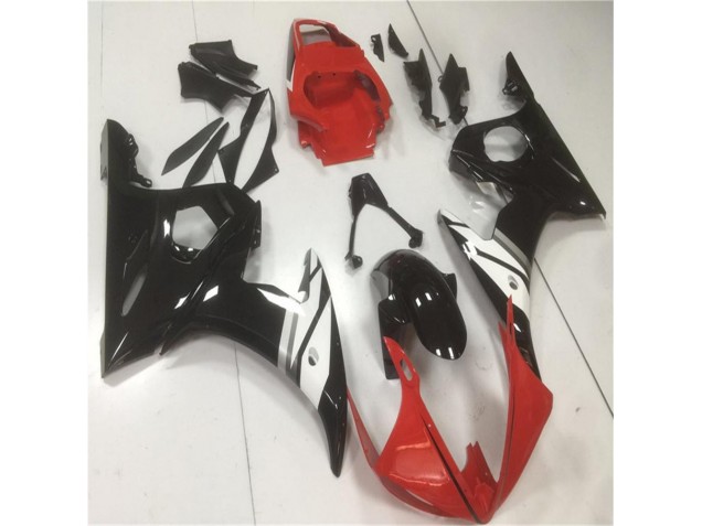 Rojo Negro Blanco Carenado Moto Yamaha R6 2003-2005 Rojo Negro Blanco Carenado Moto Yamaha R6 2003-2005