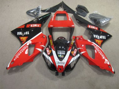 Rojo Negro Blanco Santander Carenado Moto Yamaha R1 2009-2011