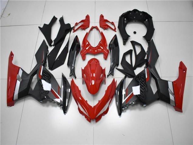 Rojo Negro Carenado Moto Kawasaki EX400 2018-2023 Rojo Negro Carenado Moto Kawasaki EX400 2018-2023