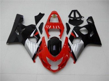 Rojo Negro Carenado Moto & Plástico Suzuki GSXR 600 / 750 K4 2004-2005