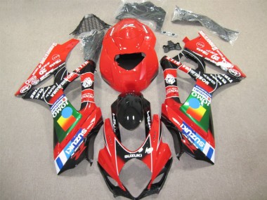 Rojo Negro Carenado Moto Suzuki GSXR 1000 K7 2007-2008
