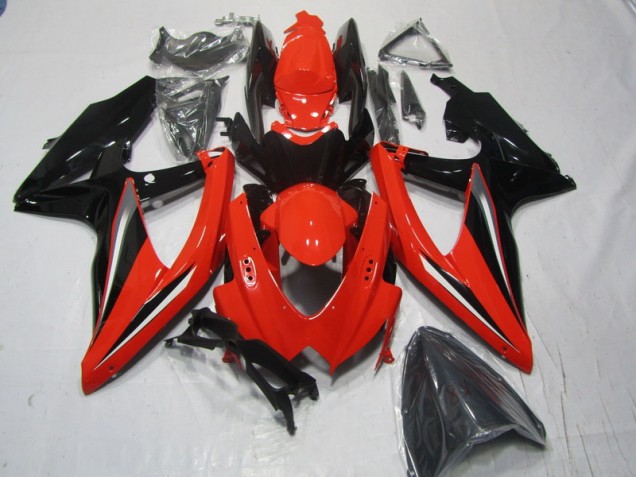 Rojo Negro Carenado Moto Suzuki GSXR 600 K8 2008-2010 Rojo Negro Carenado Moto Suzuki GSXR 600 K8 2008-2010