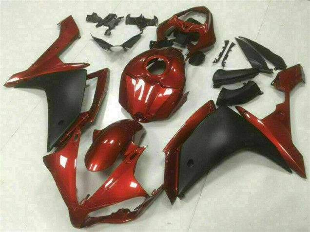 Rojo Negro Carenado Moto Yamaha R1 2007-2008 Rojo Negro Carenado Moto Yamaha R1 2007-2008