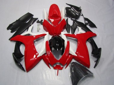 Rojo Negro Carenado & Plástico Moto Suzuki GSXR 600 K6 2006-2007