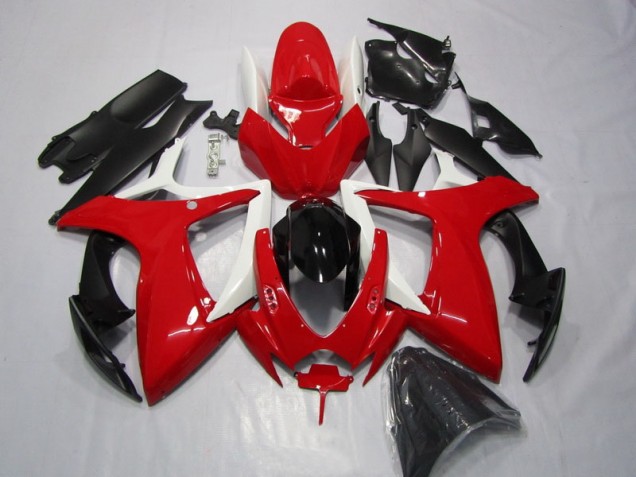 Rojo Negro Carenado & Plástico Moto Suzuki GSXR 600 K6 2006-2007 Rojo Negro Carenado & Plástico Moto Suzuki GSXR 600 K6 2006-2007