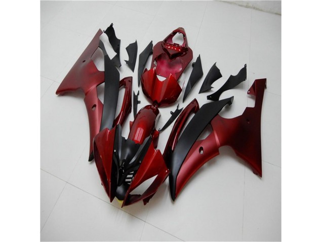 Rojo Negro Carenado & Plástico Moto Yamaha R6 2008-2016 Rojo Negro Carenado & Plástico Moto Yamaha R6 2008-2016