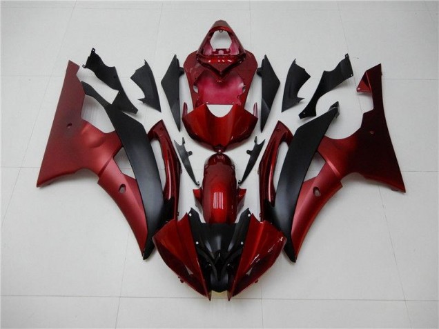 Rojo Negro Carenado & Plástico Moto Yamaha R6 2008-2016 Rojo Negro Carenado & Plástico Moto Yamaha R6 2008-2016