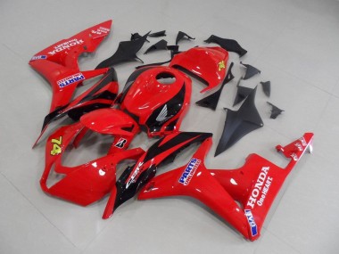 Rojo Negro Carrera Carenado Moto Honda CBR 600 RR 2007-2008