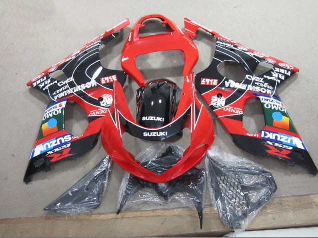 Rojo Negro Denso Carenado Moto Suzuki GSXR 1000 K1 2000-2002 Rojo Negro Denso Carenado Moto Suzuki GSXR 1000 K1 2000-2002