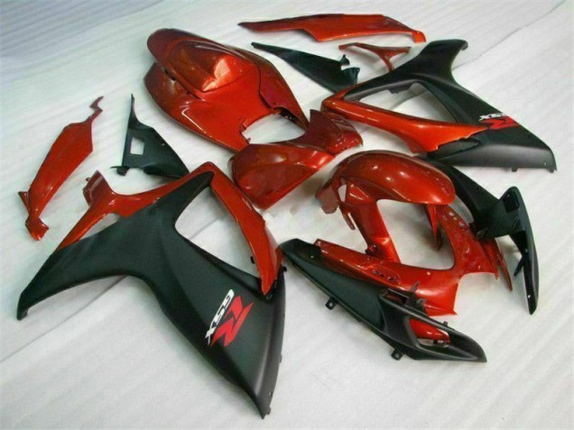 Rojo Negro Inyección Kit Carenado Moto Suzuki GSXR 600 / 750 K6 2006-2007 Rojo Negro Inyección Kit Carenado Moto Suzuki GSXR 600 / 750 K6 2006-2007