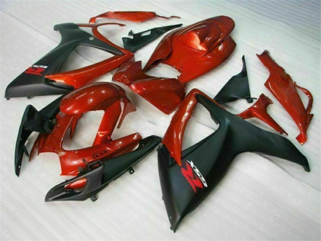 Rojo Negro Inyección Kit Carenado Moto Suzuki GSXR 600 / 750 K6 2006-2007 Rojo Negro Inyección Kit Carenado Moto Suzuki GSXR 600 / 750 K6 2006-2007