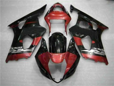 Rojo Negro Kit Carenado Moto Suzuki GSXR 1000 K3 2003-2004